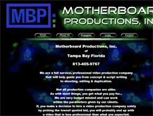 Tablet Screenshot of motherboardproductions.com